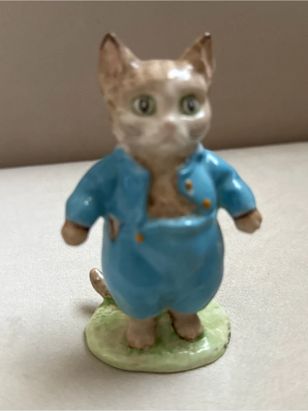 Blue Cat Coat Pet Figurine Accessory